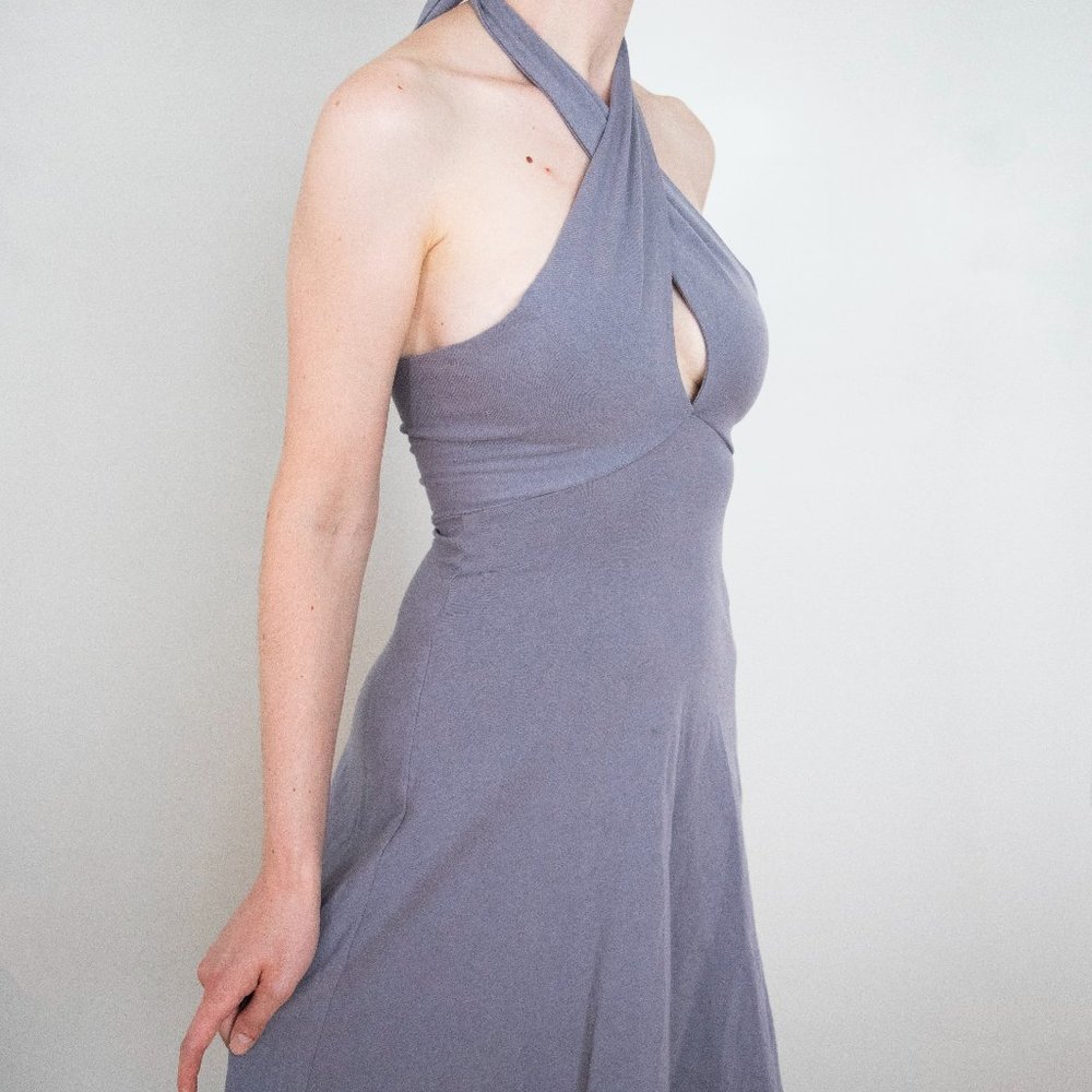 Grey halterneck convertible American Apparel dress